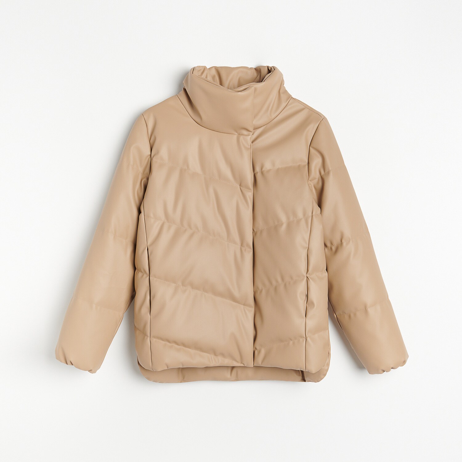 Zateplená bunda z eko kože