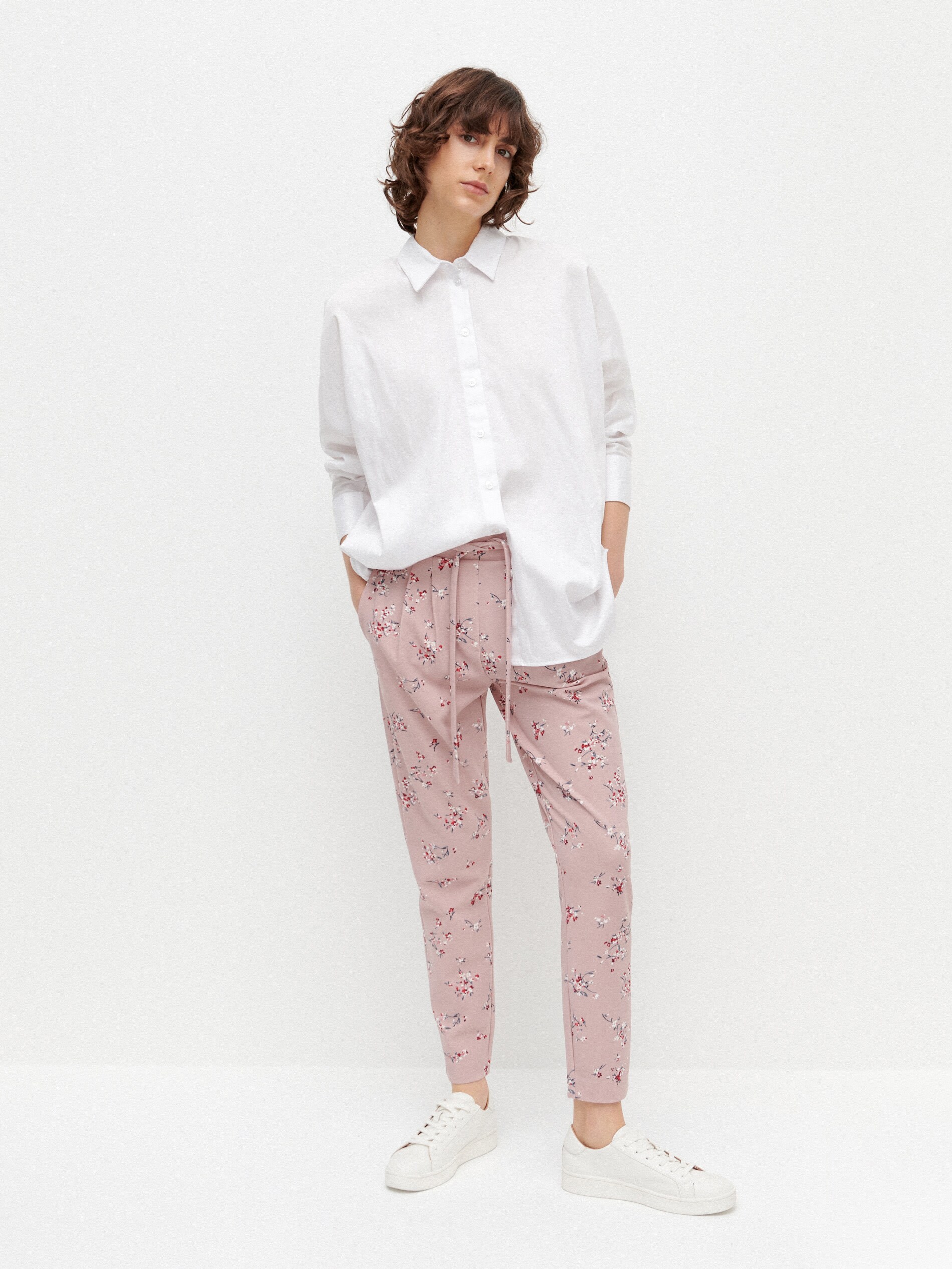 Vzorované úpletové nohavice