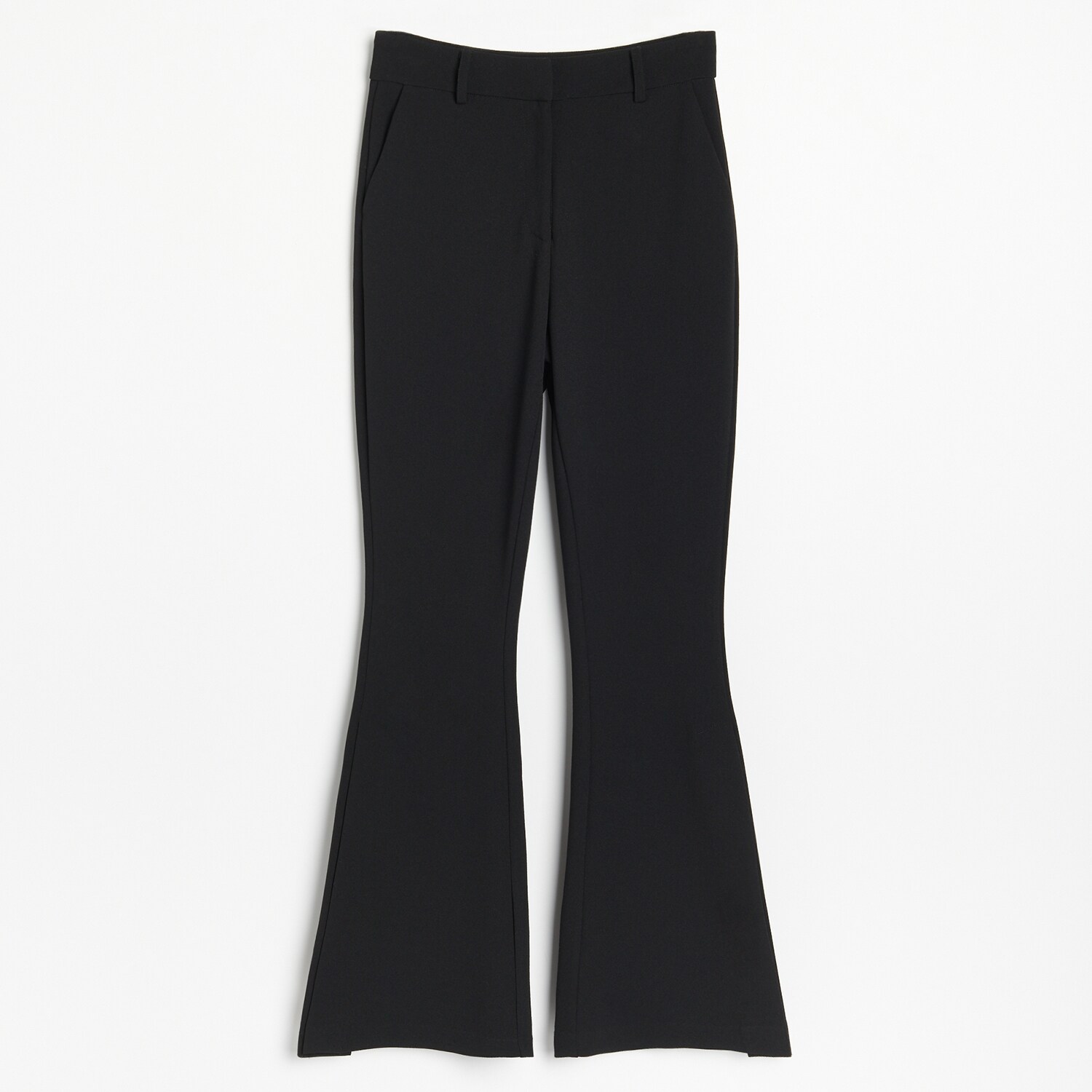 Úpletové nohavice s vysokým pásom