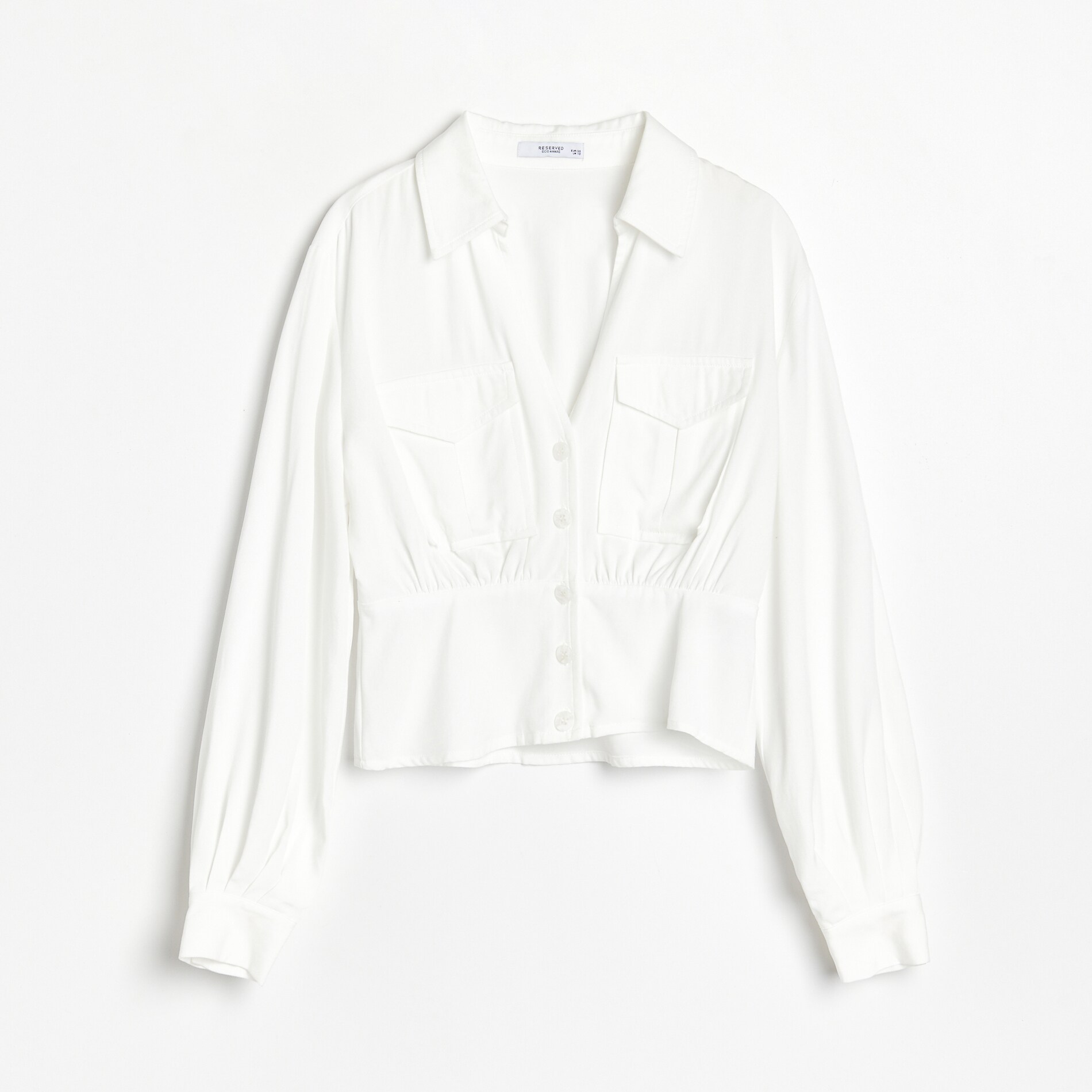 Hladká košeľa s vreckami