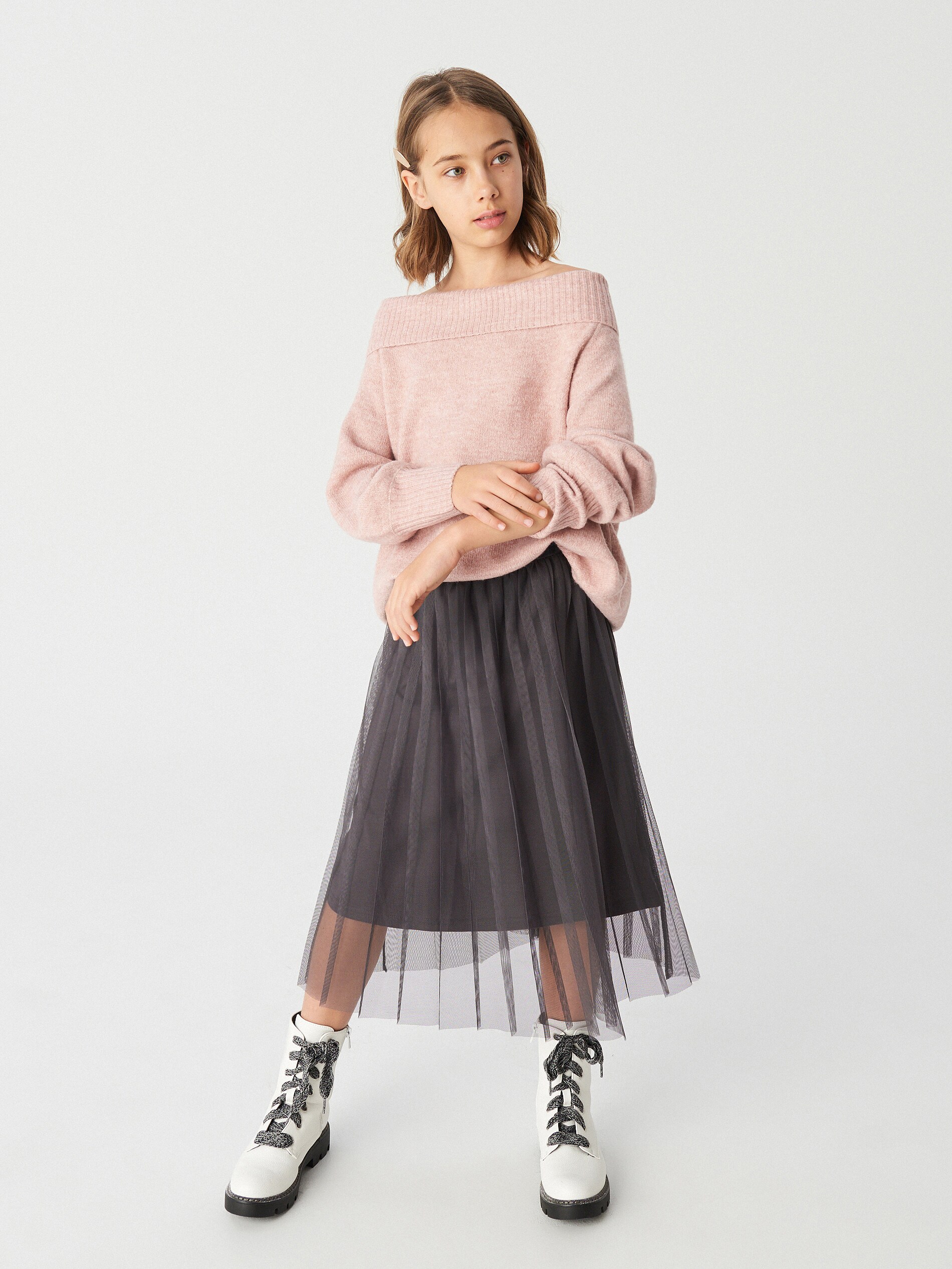 Тюлевая юбка миди — Cерый — XD016-90X — RESERVED — 1