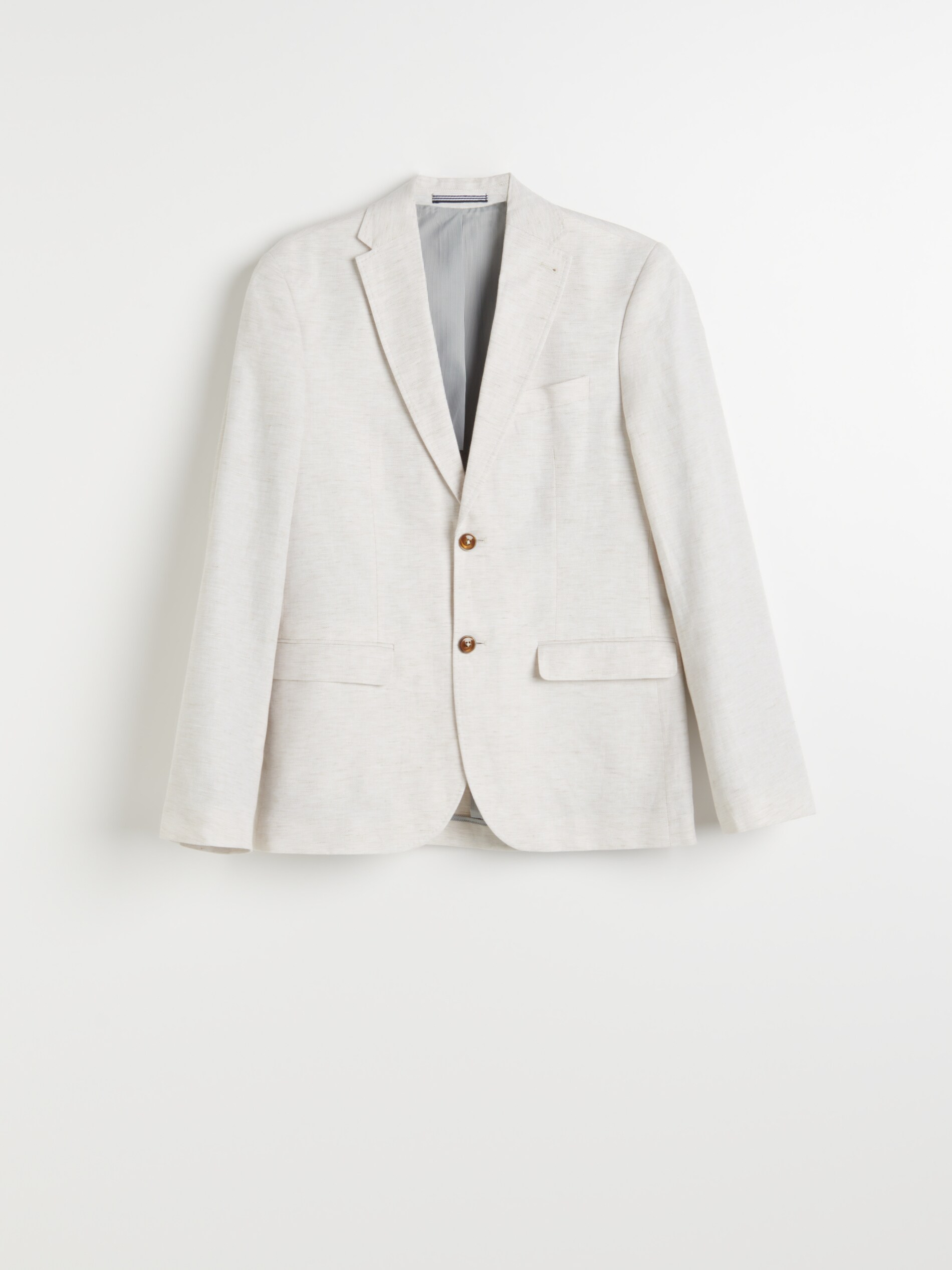 Oblekové sako zo zmesi ľanu a bavlny