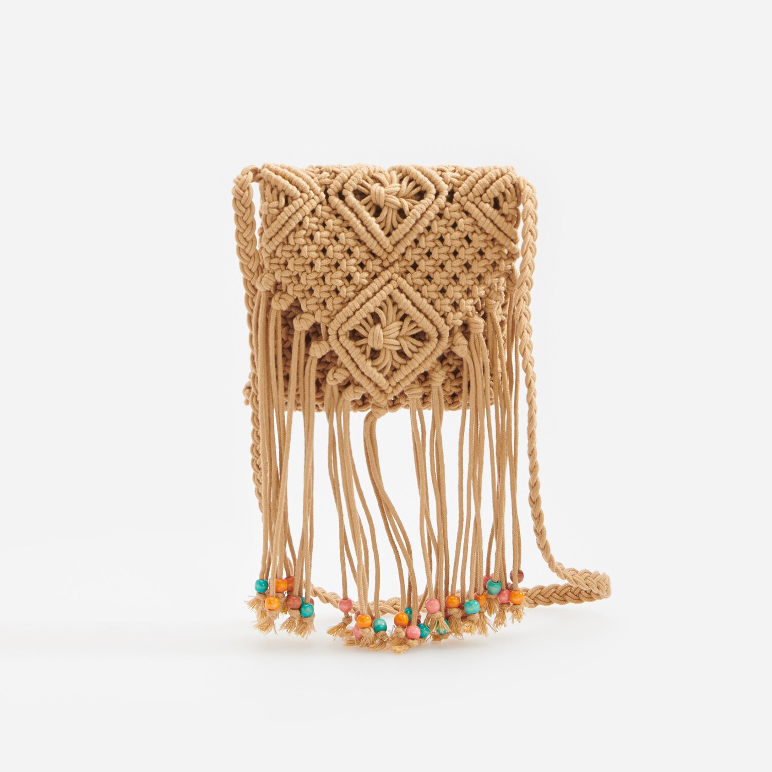 Pletená kabelka so strapcami