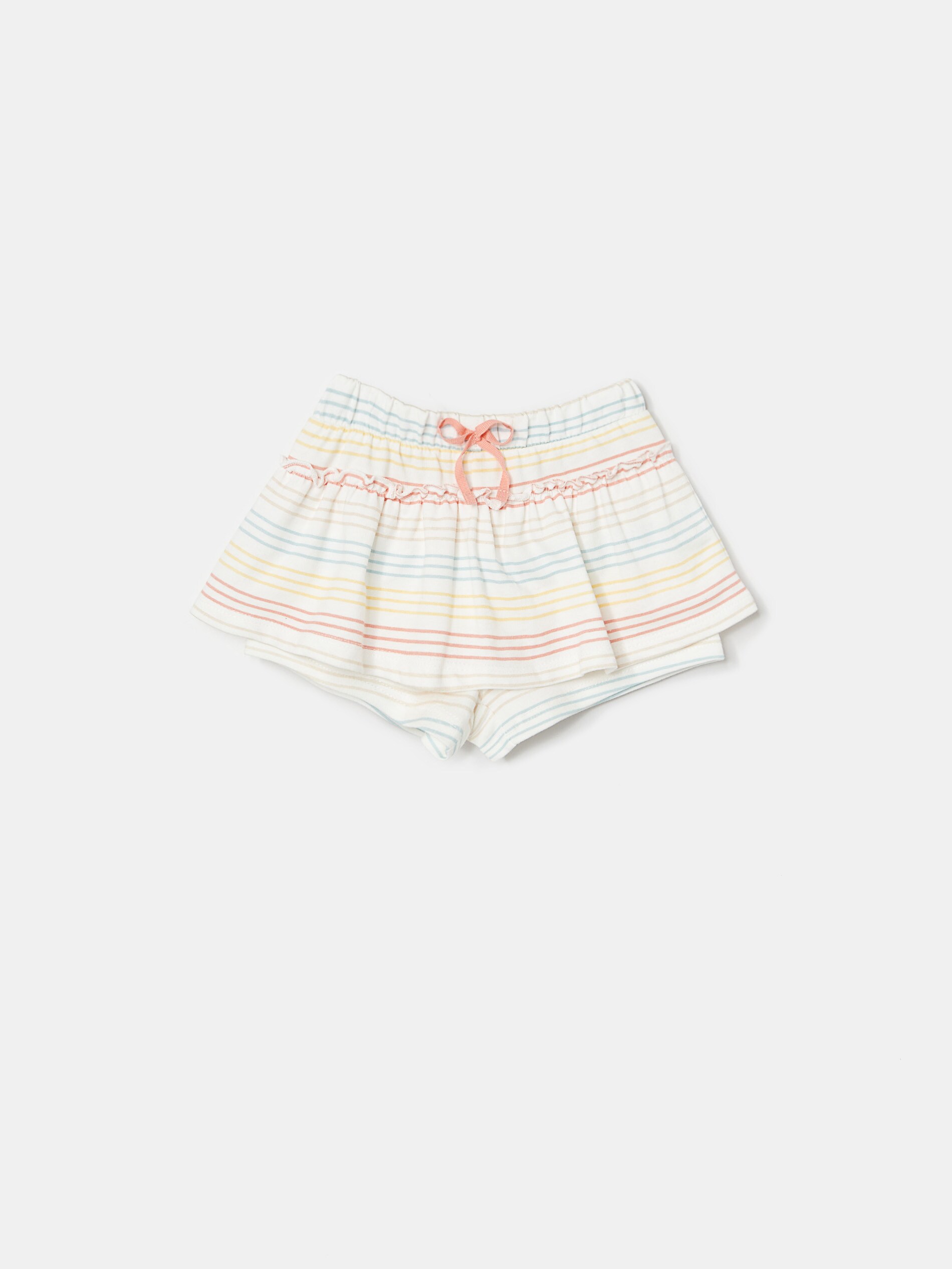 Bavlnené šortky s volánom