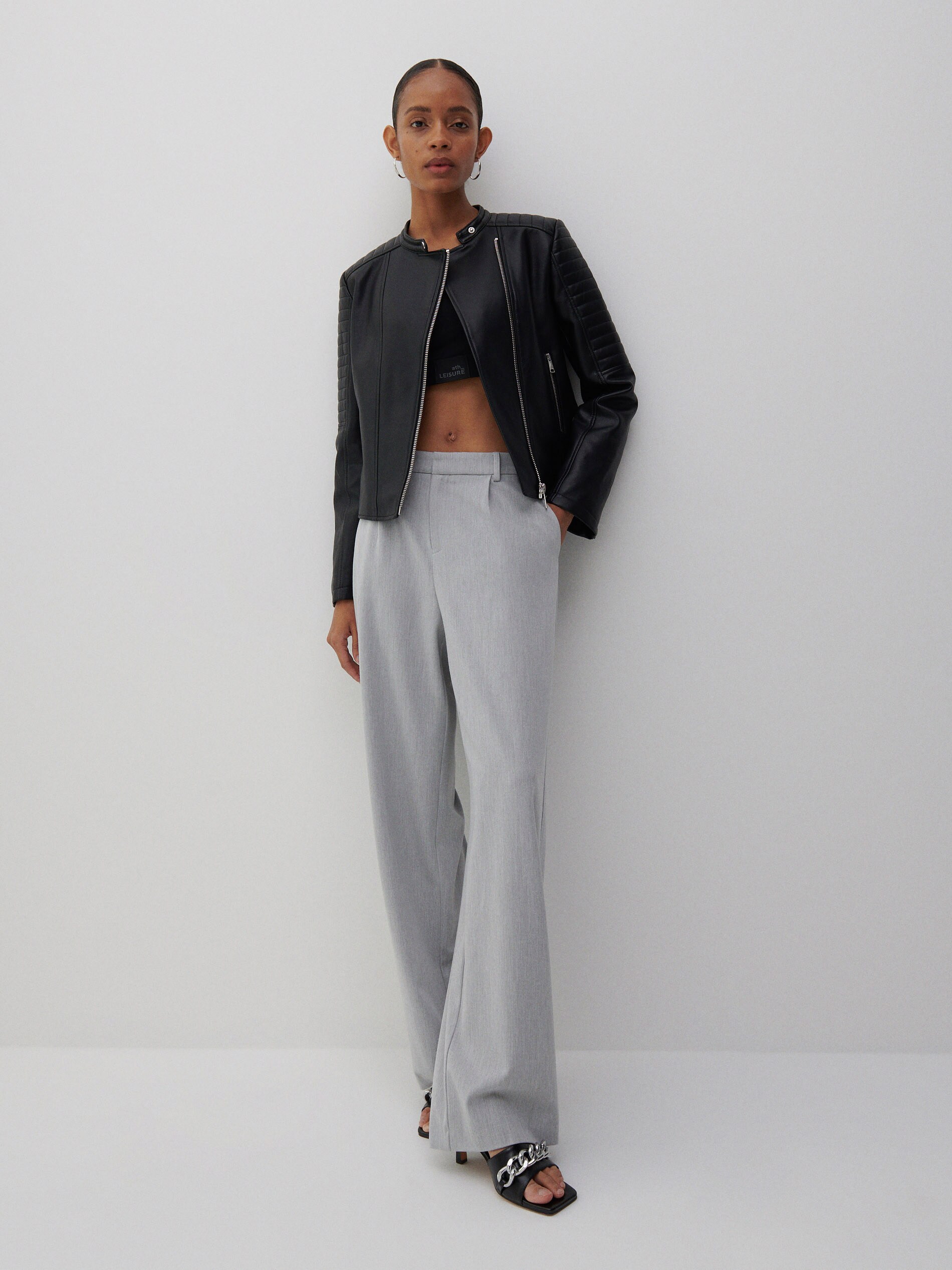 Motorkárska bunda z eko kože