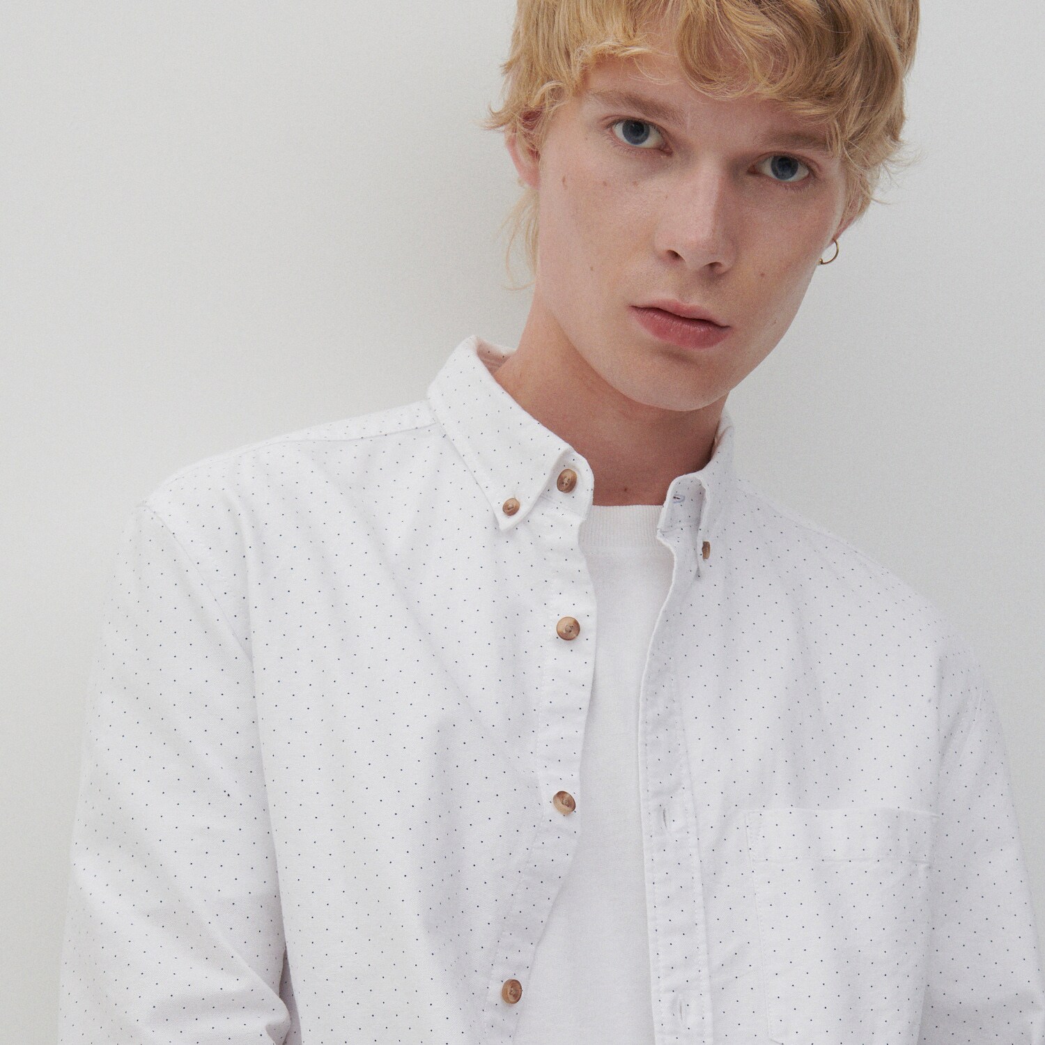 Bodkovaná košeľa z organickej bavlny