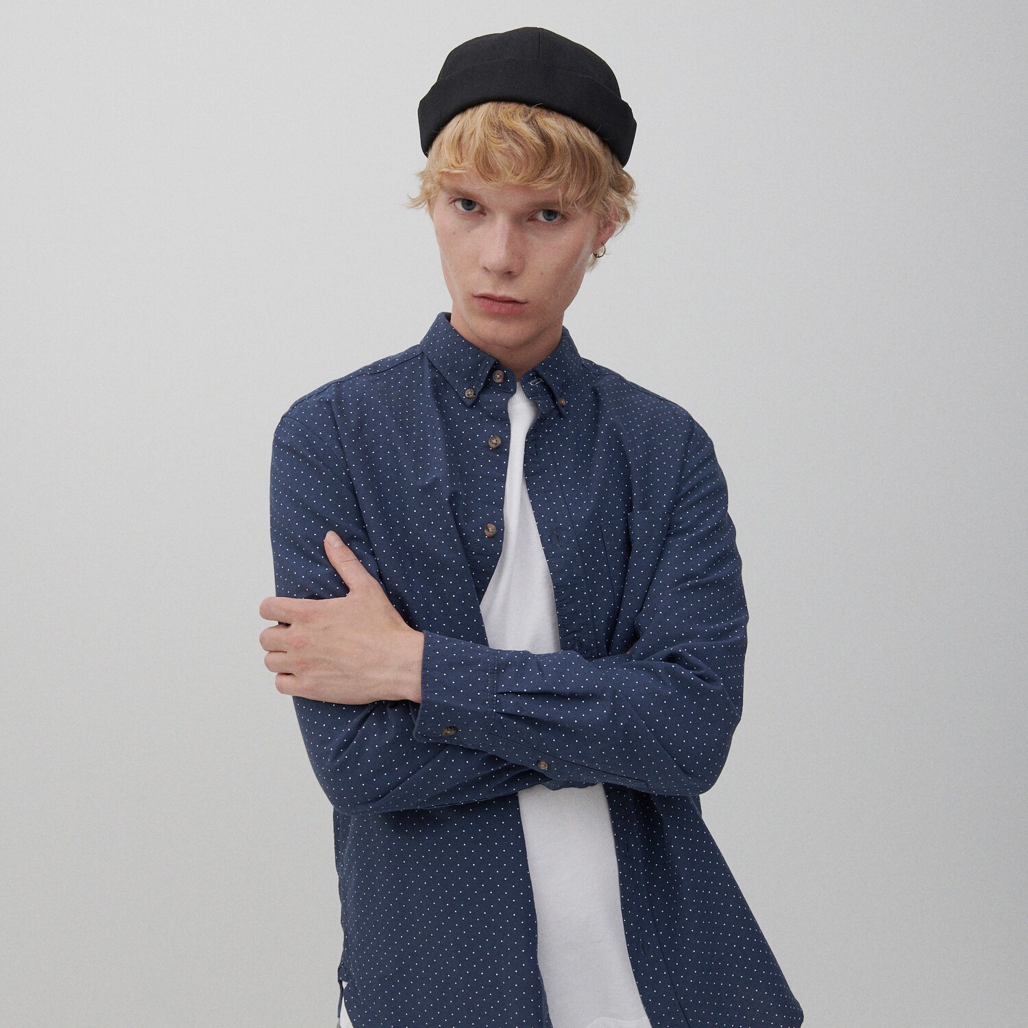 Bodkovaná košeľa z organickej bavlny