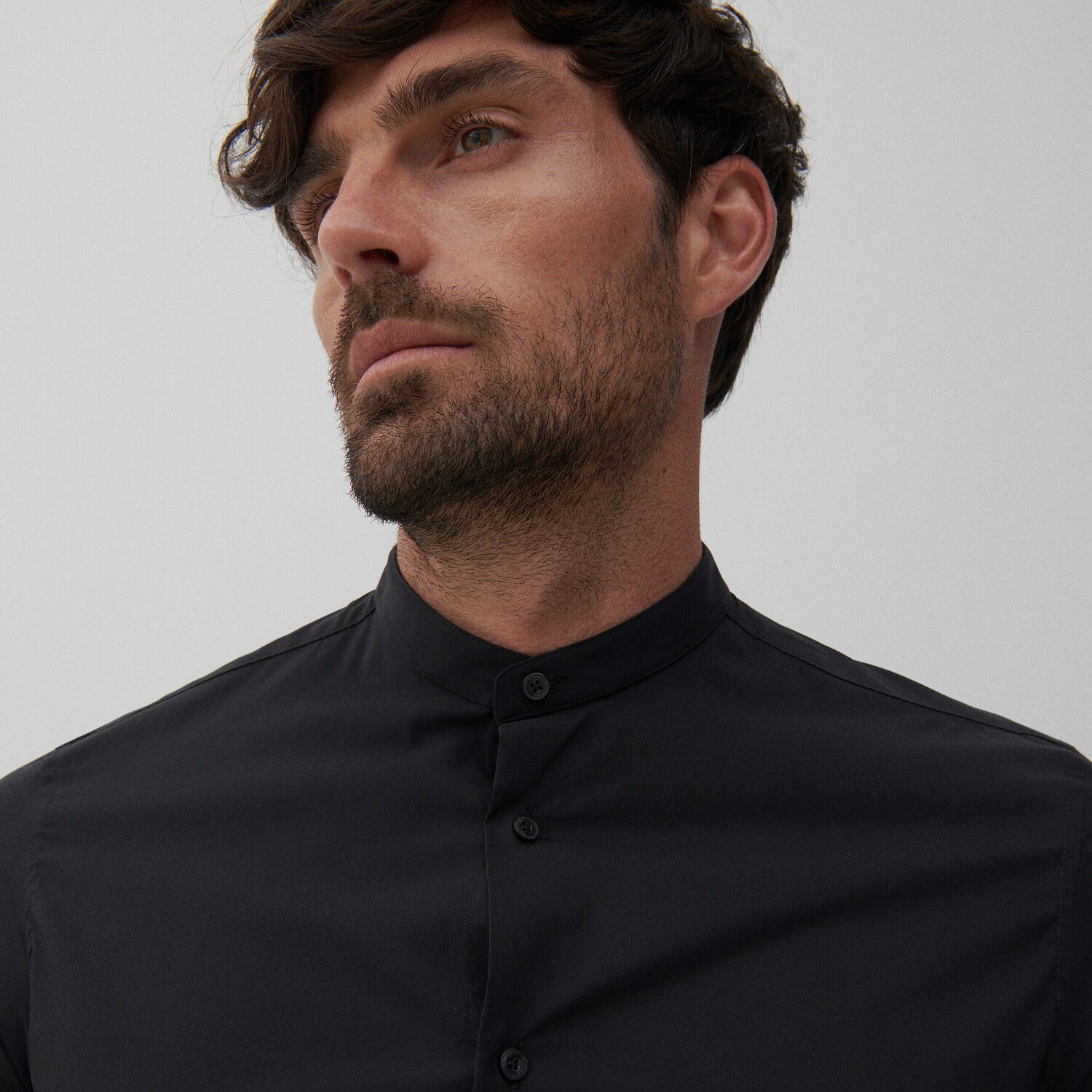 Košeľa super slim fit so stojačikom