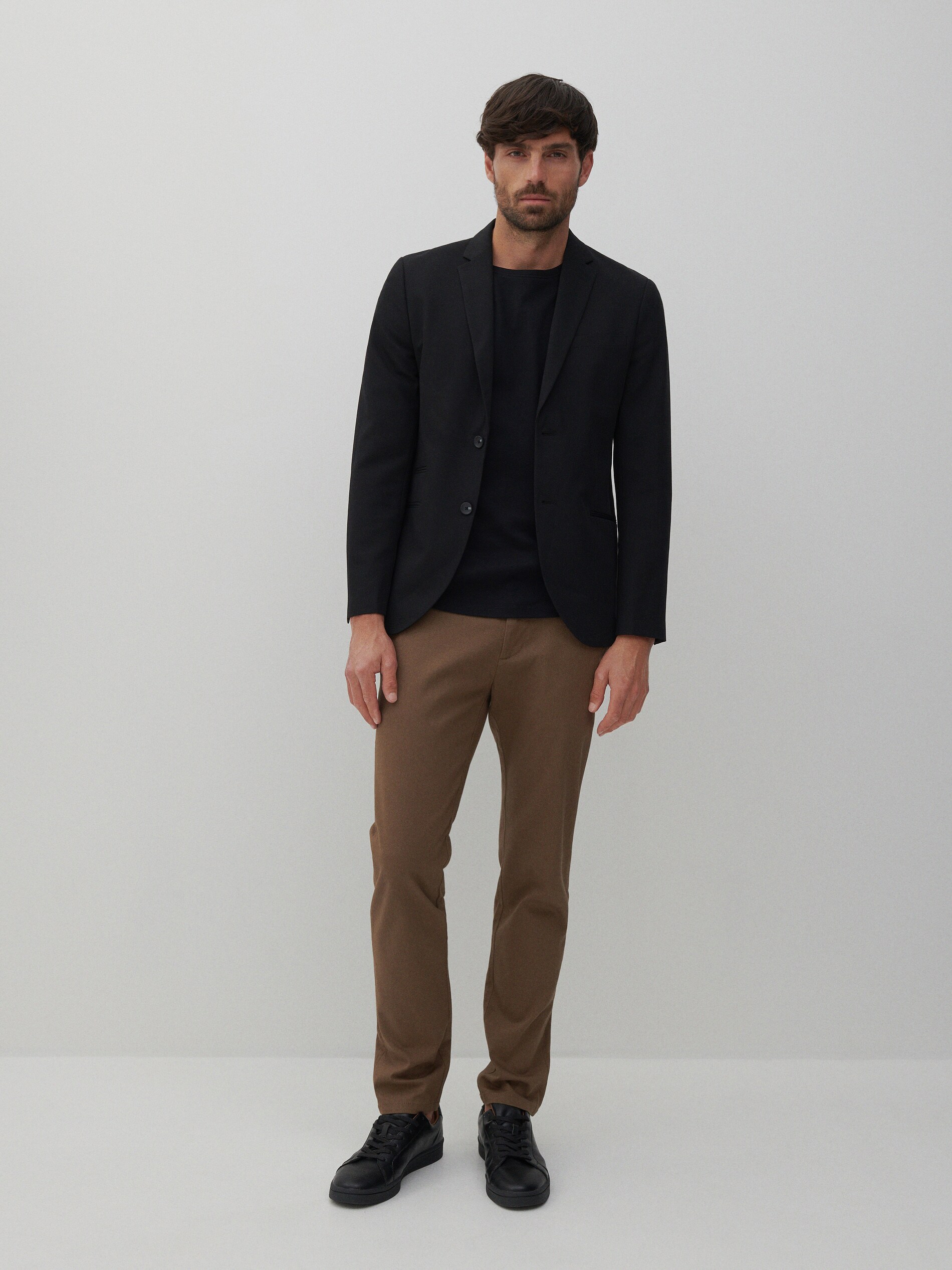 Chino nohavice slim zo štruktúrovanej látky