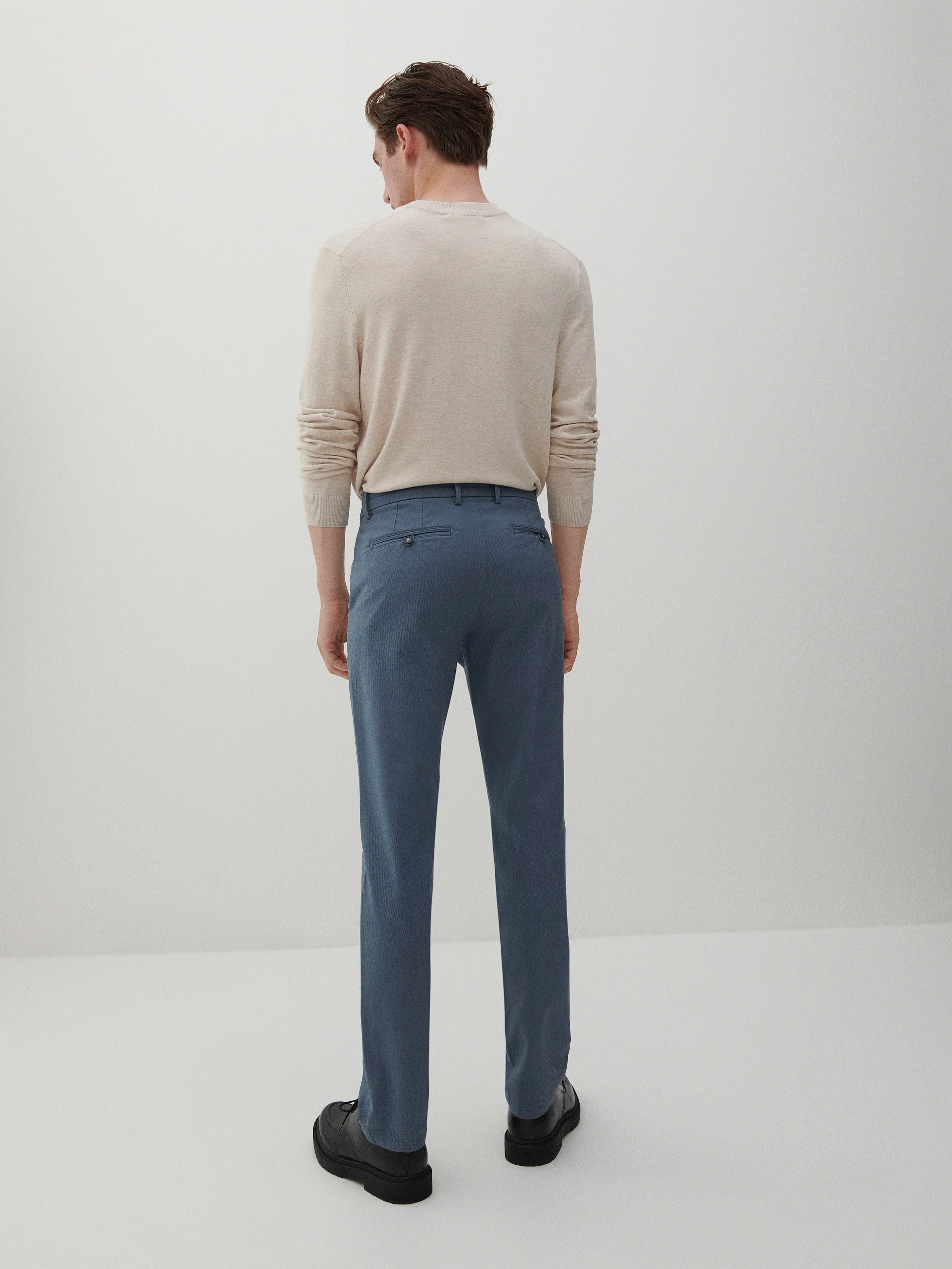 Chino nohavice slim zo štruktúrovanej látky