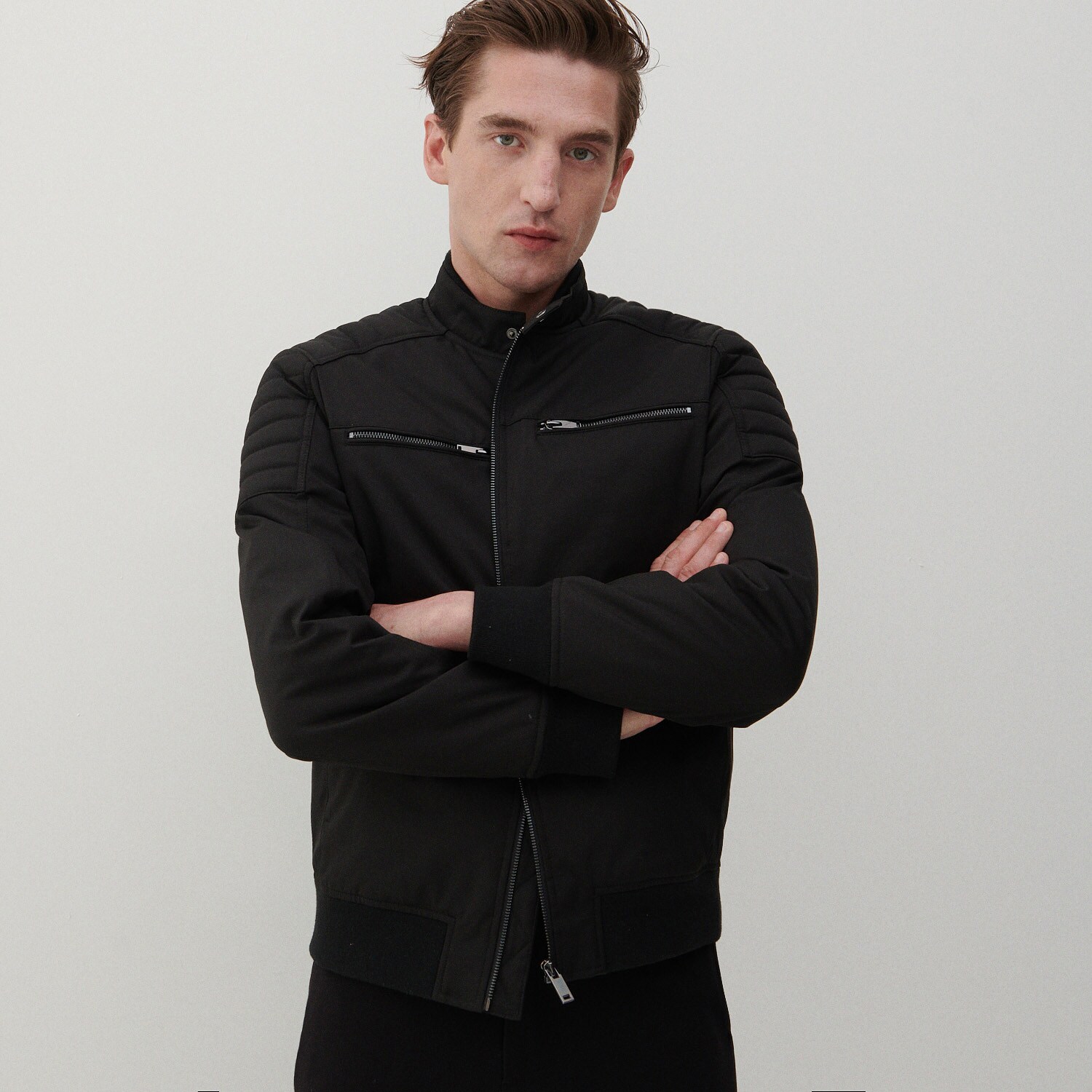 Motorkárska bunda so stojačikom