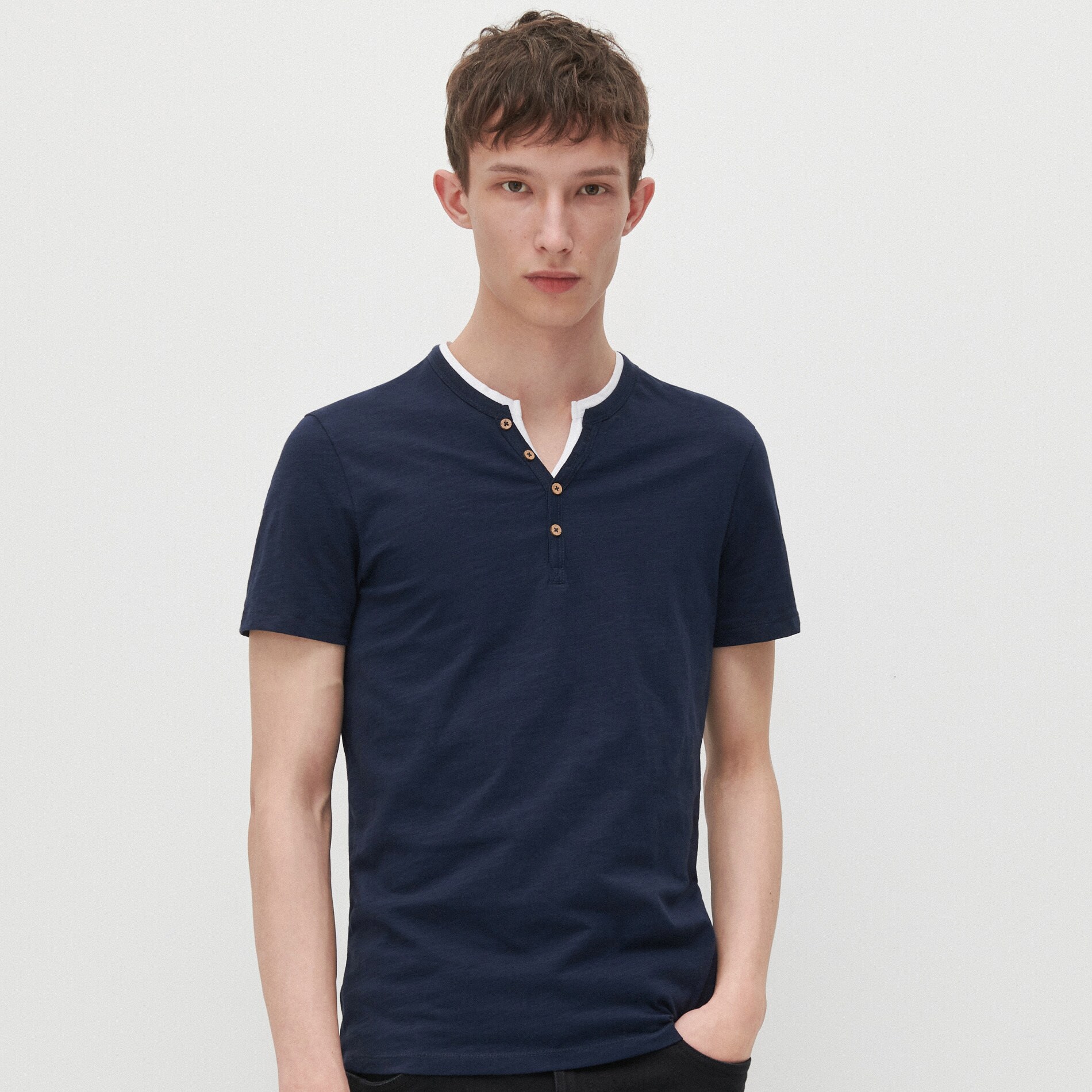 Tričko s dlhými rukávmi slim fit