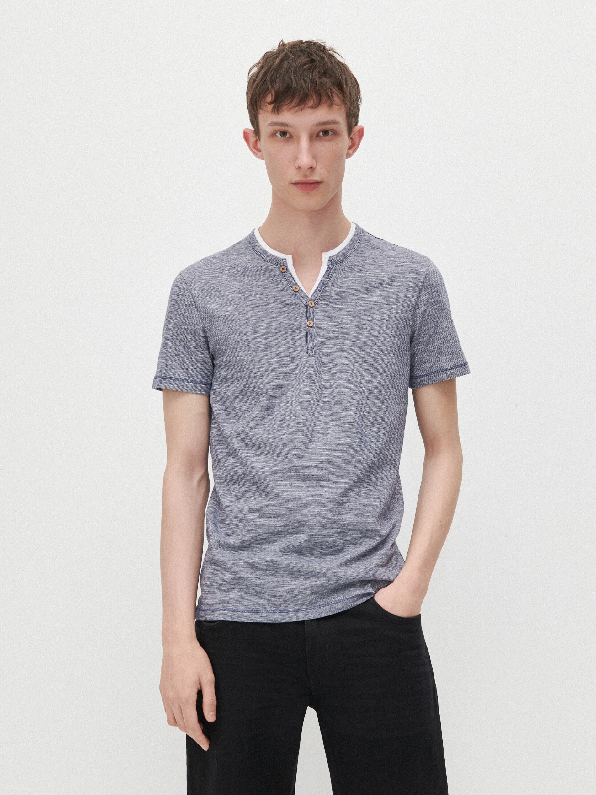 Tričko s dlhými rukávmi slim fit