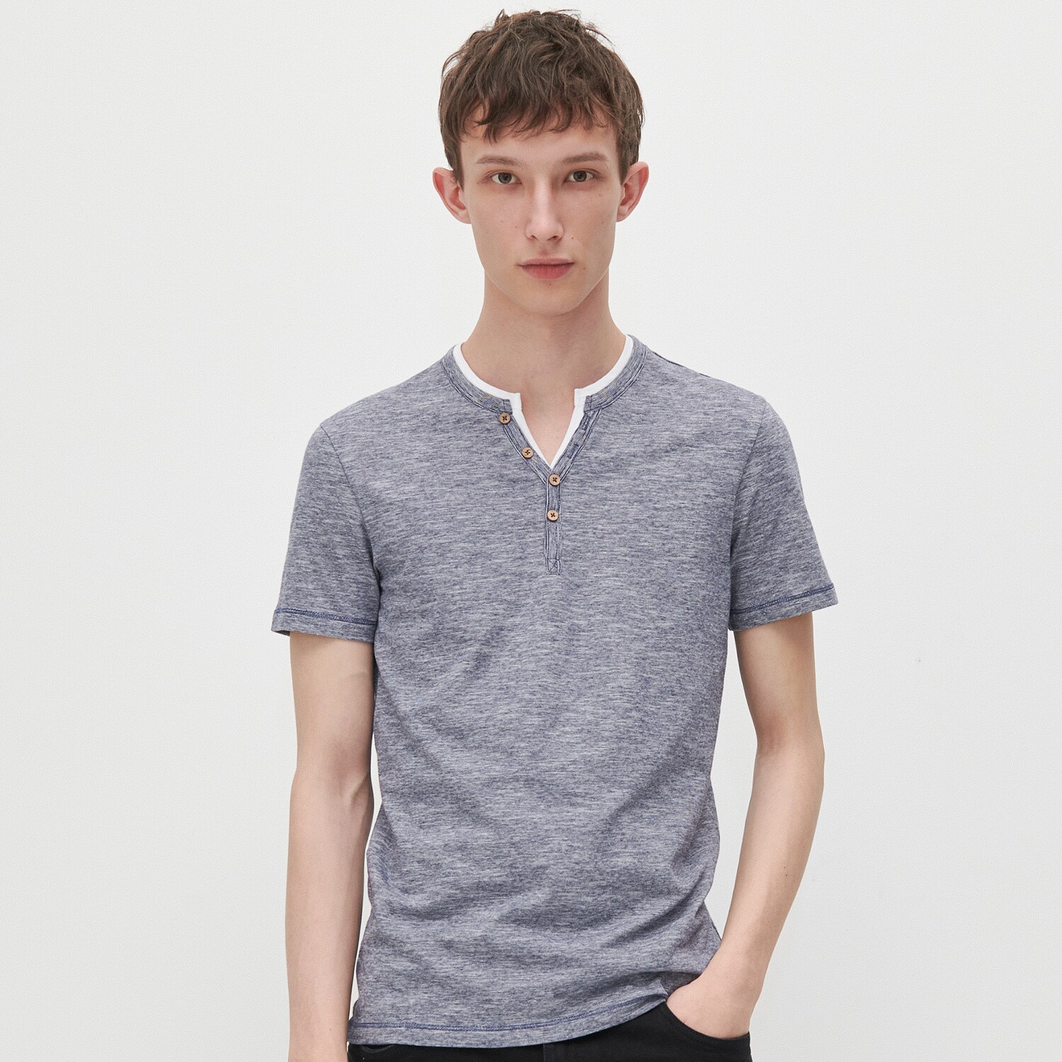 Tričko s dlhými rukávmi slim fit