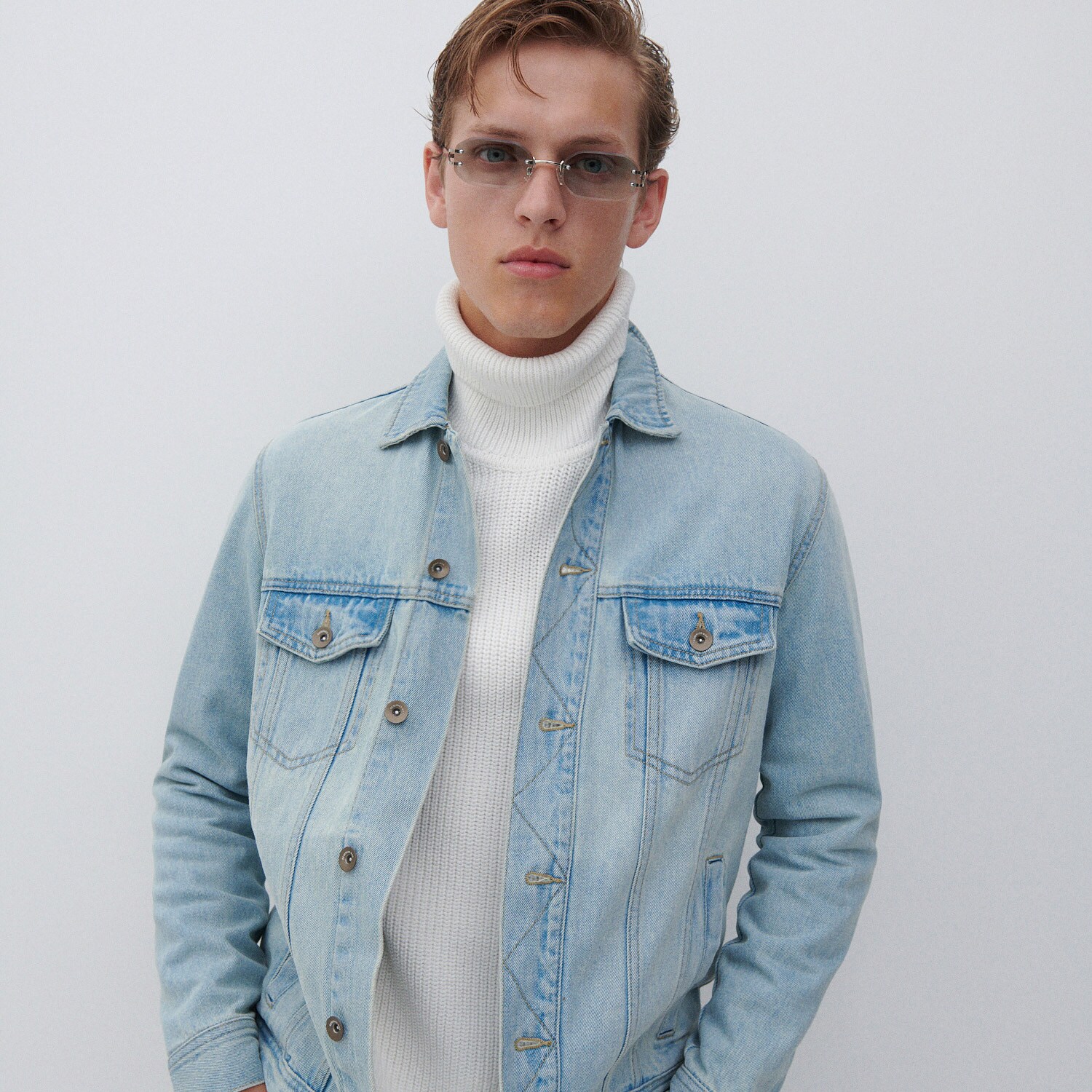 Denimová bunda s vreckami