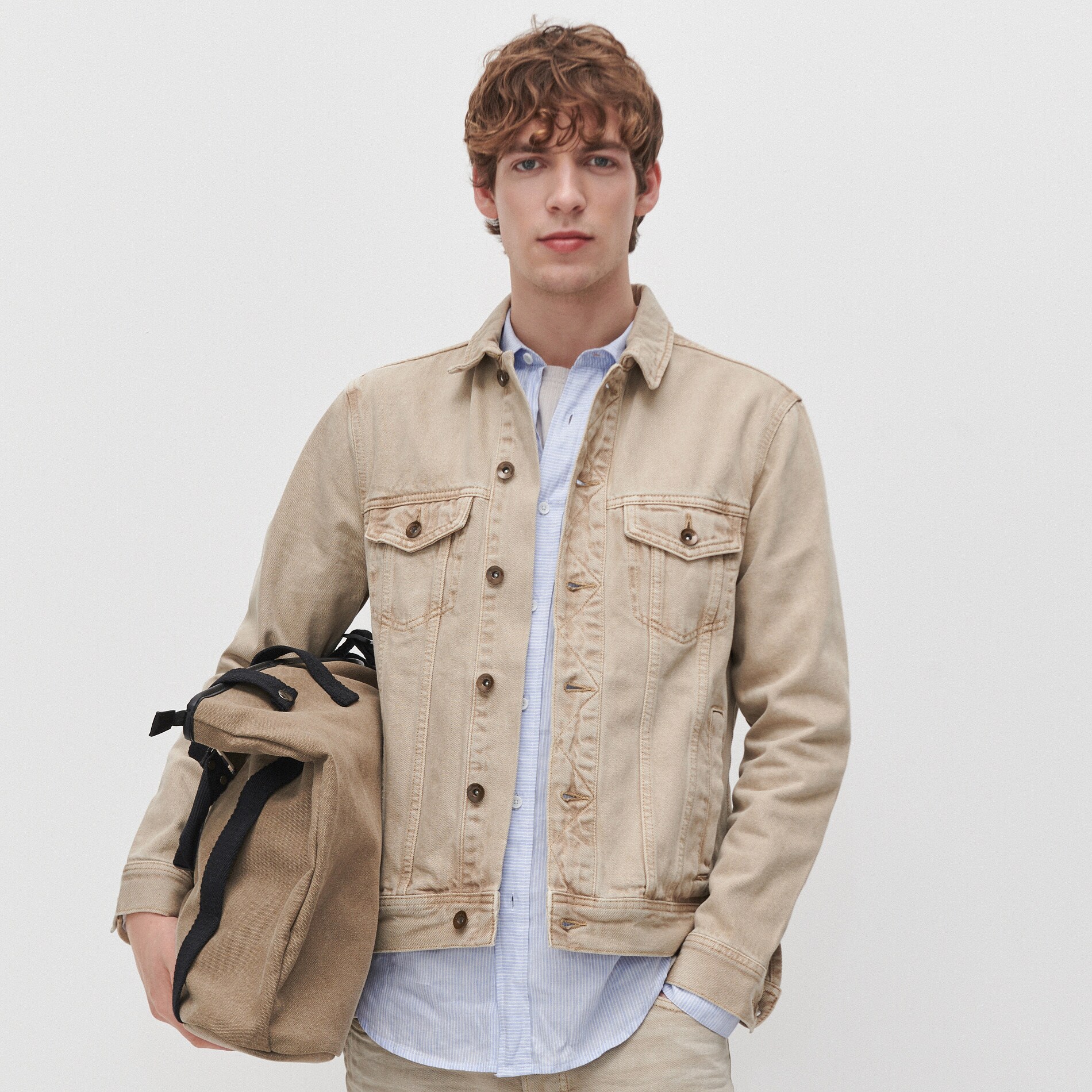 Džínsová bunda katana s vreckami