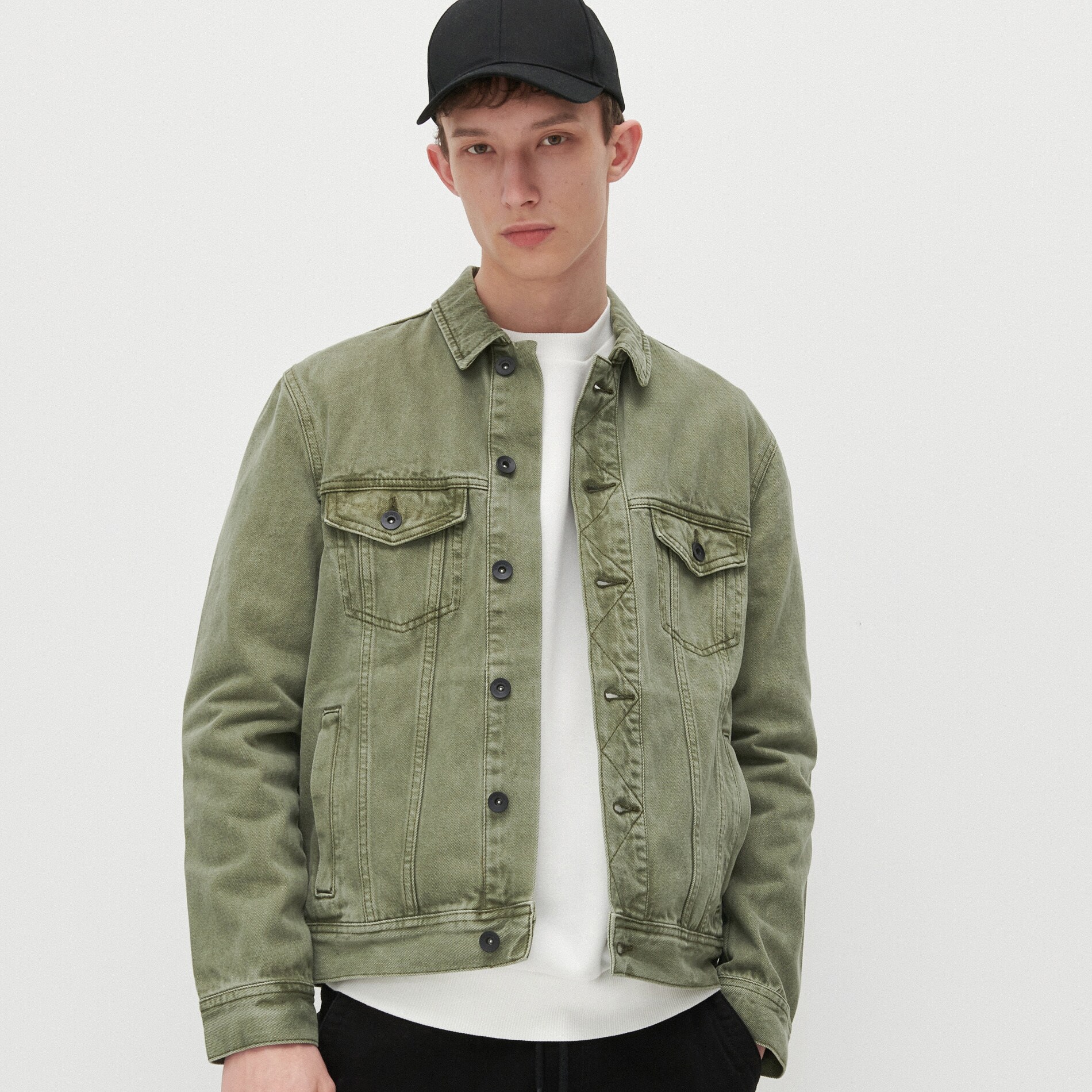 Džínsová bunda katana s vreckami