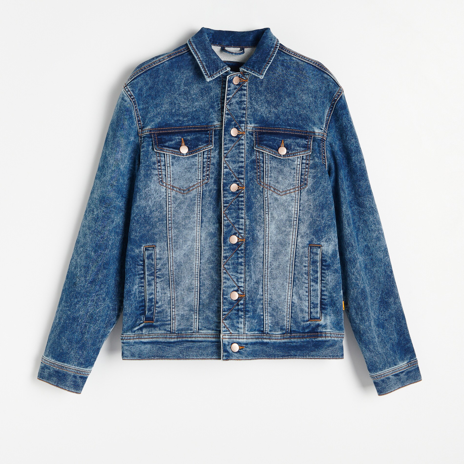 Džínsová bunda katana s vreckami