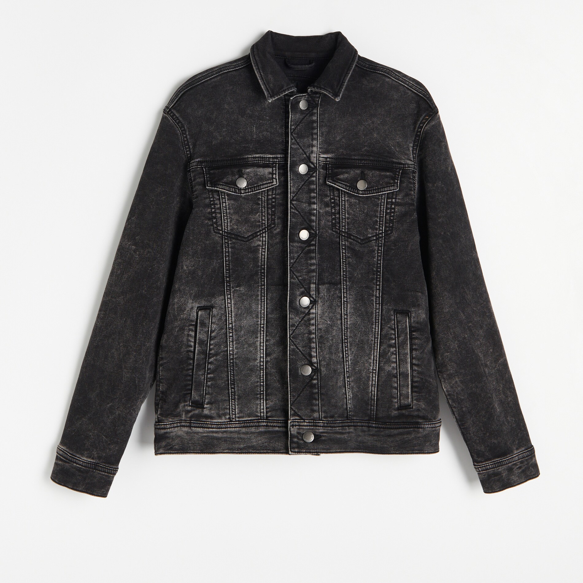 Džínsová bunda katana s vreckami