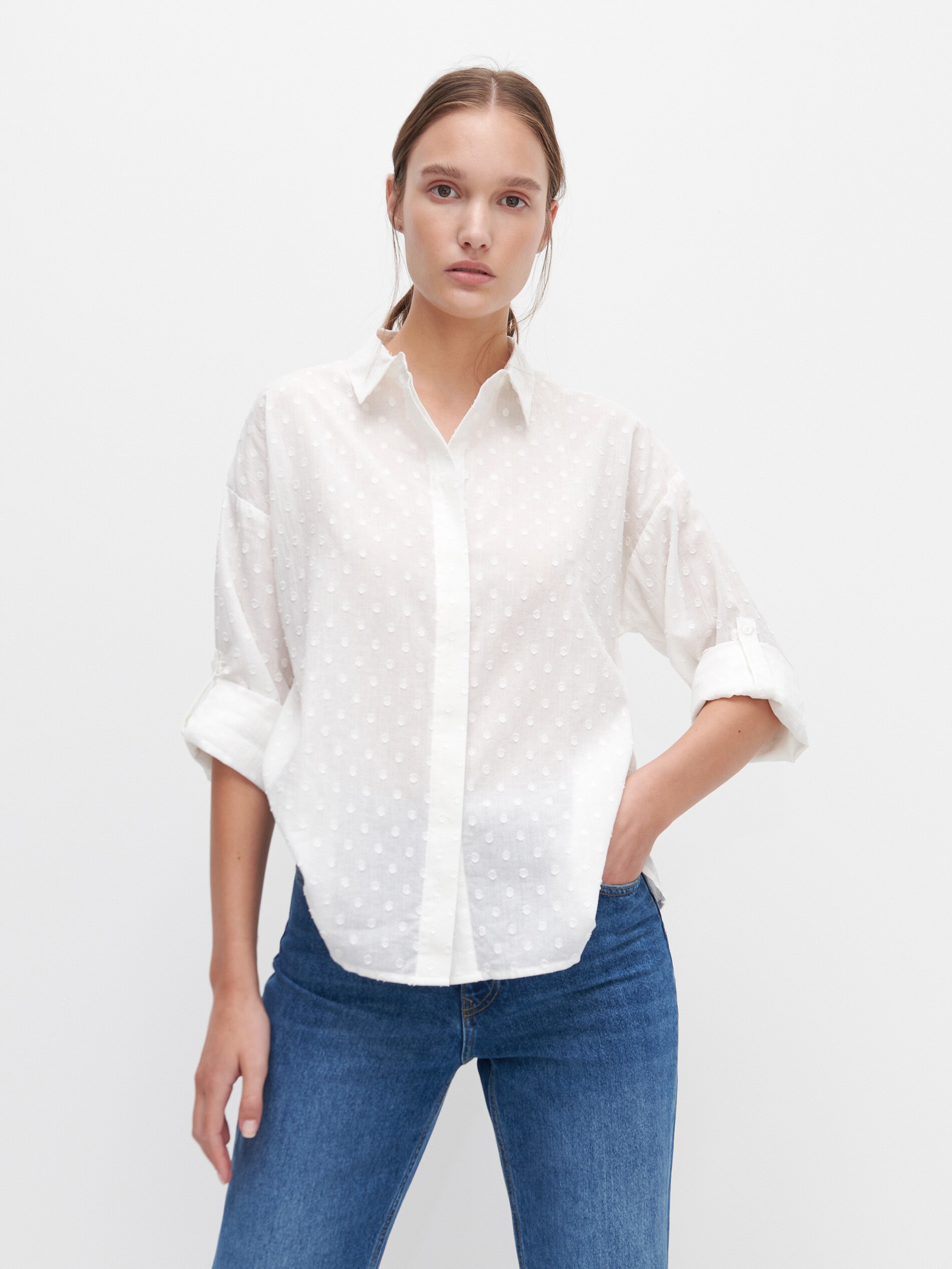 Košeľa so štruktúrovaným vzorom