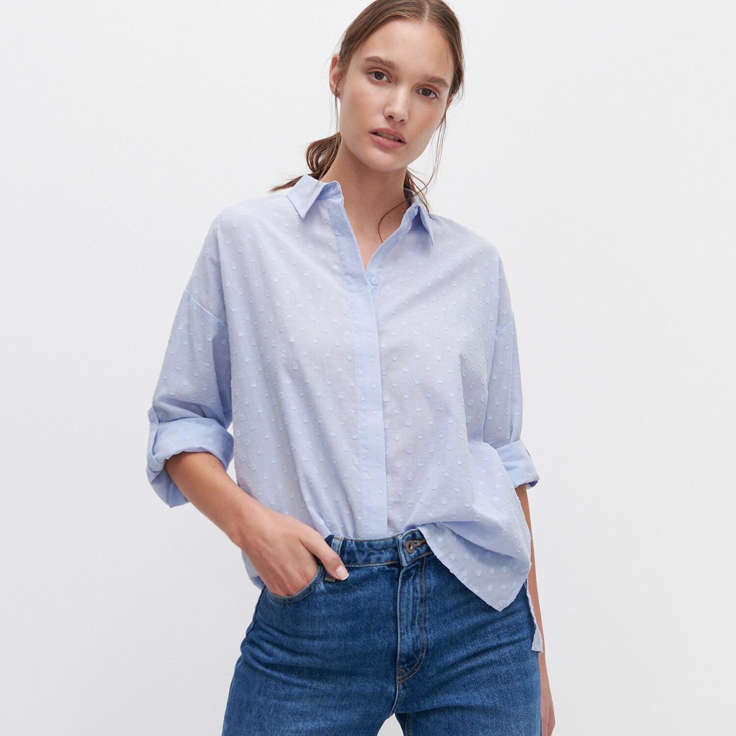 Košeľa so štruktúrovaným vzorom