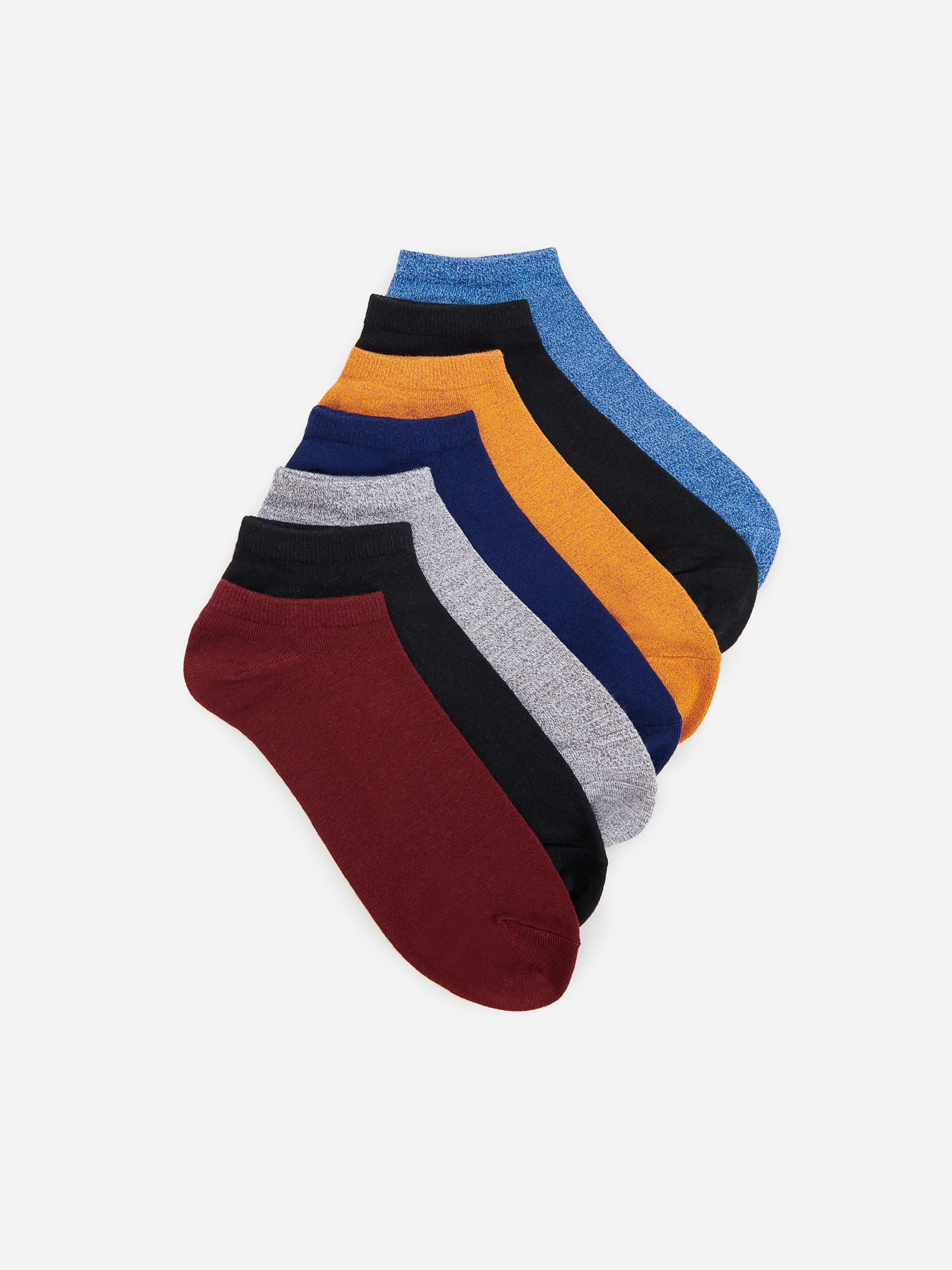 Súprava 7 párov bavlnených členkových ponožiek