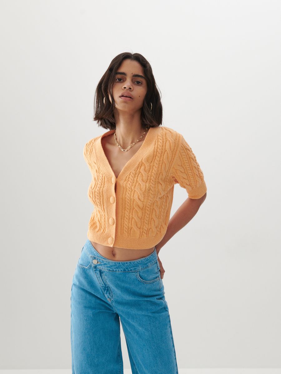 short sleeve button cardigan