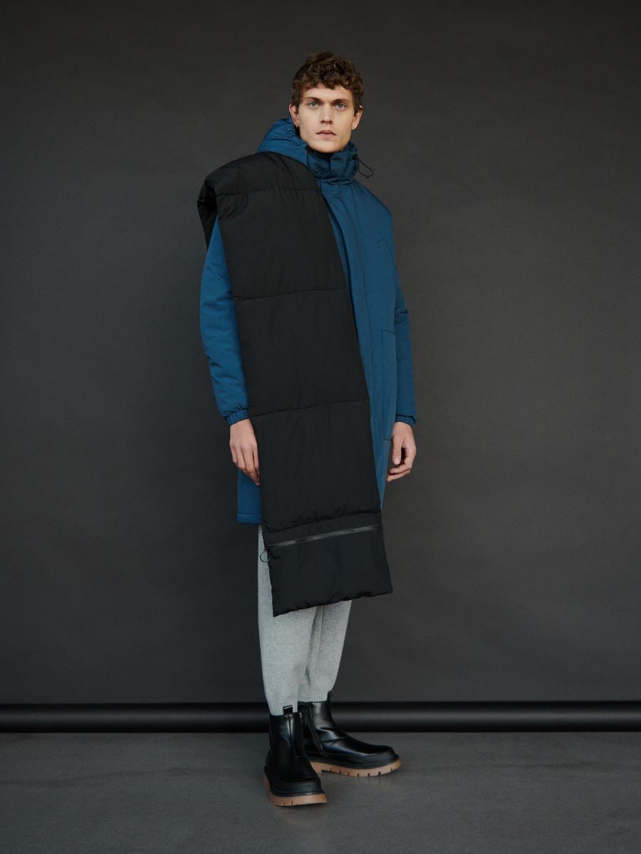 puffer down scarf from RESERVED in black