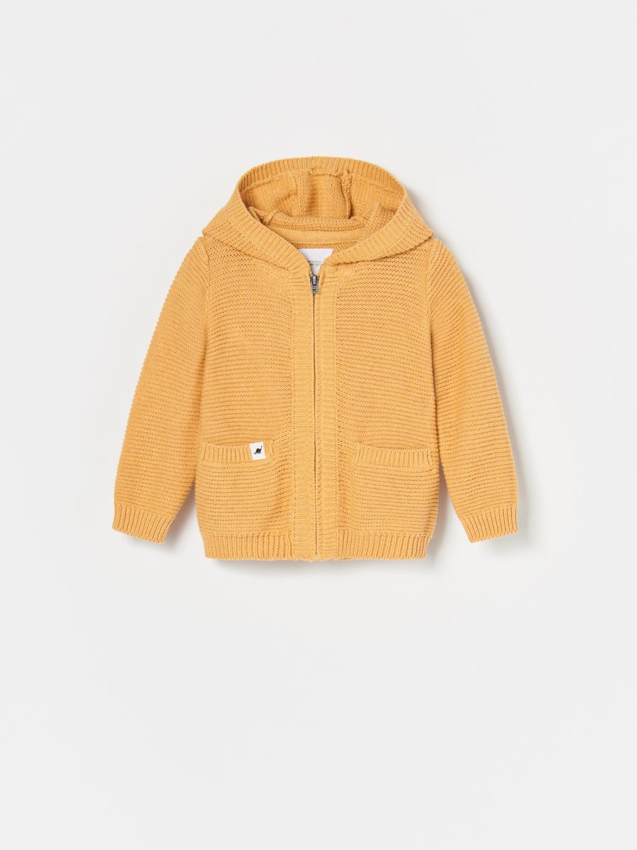 knitted hoodie zip