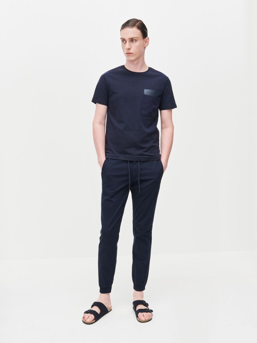 joggers and polo shirt