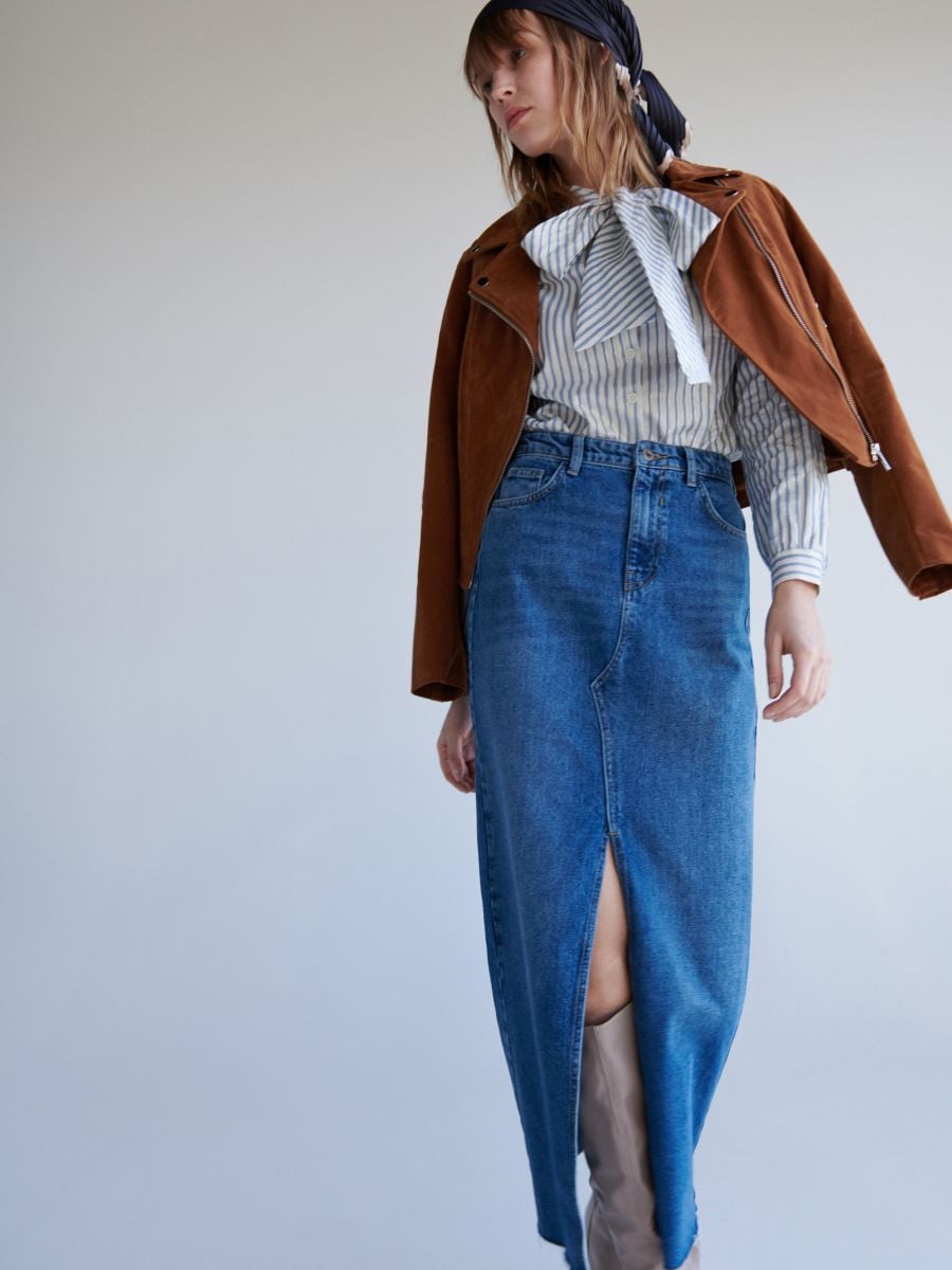 denim midi