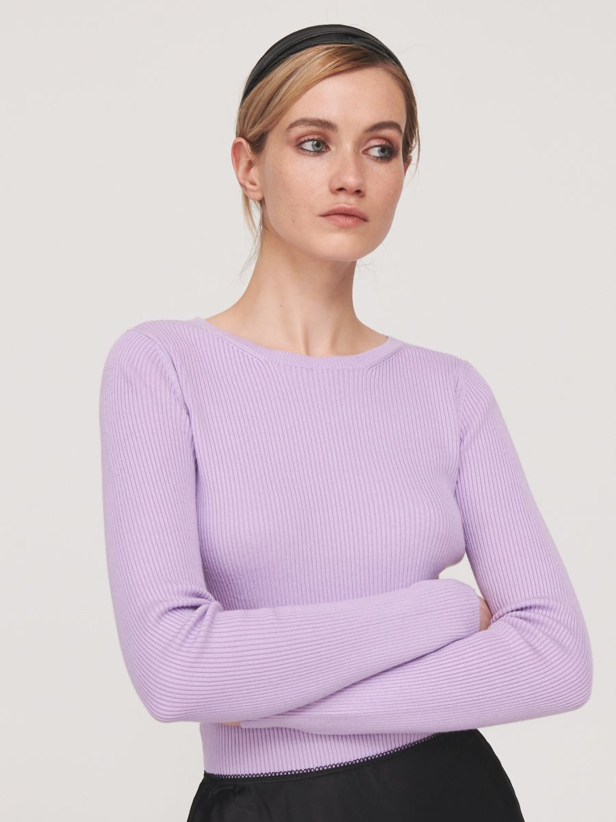 ribbed knit cardigan