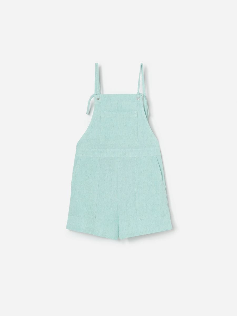 linen dungarees shorts
