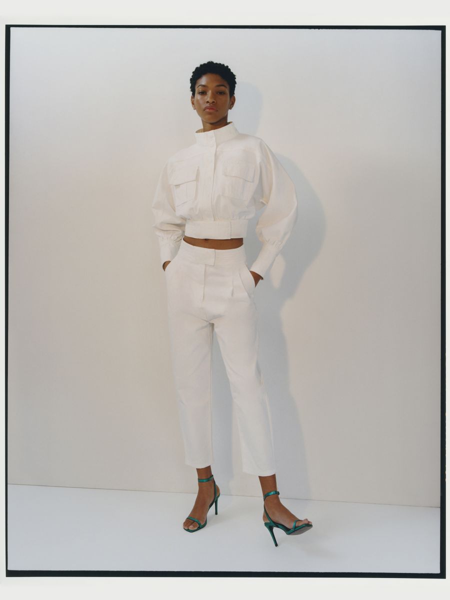 reserved white denim jacket