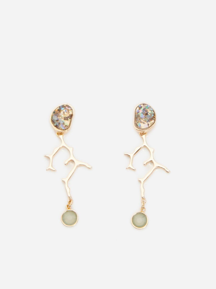 stud drop earrings