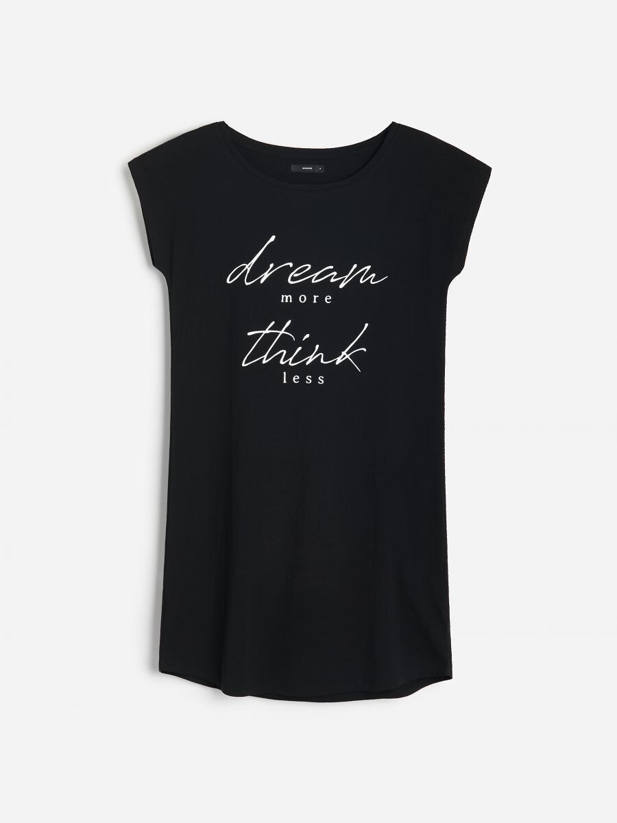 black nightdress cotton