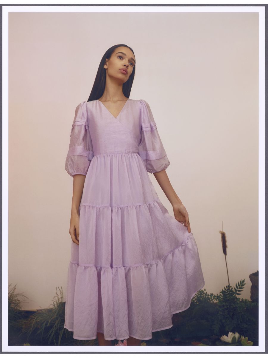 midi dress purple