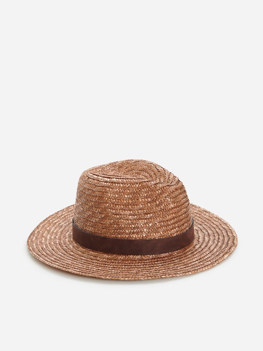 brown panama hat