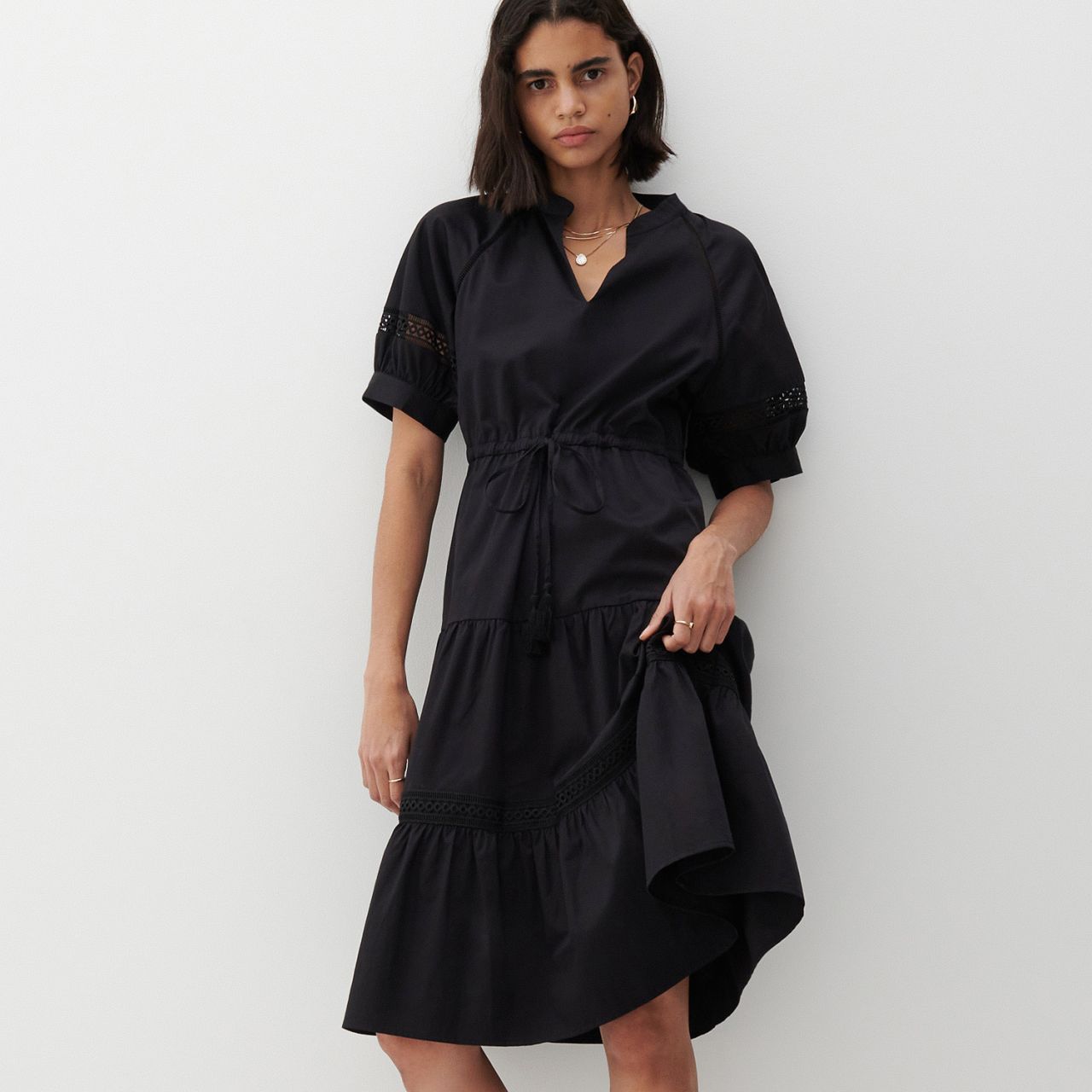 tiered cotton dress