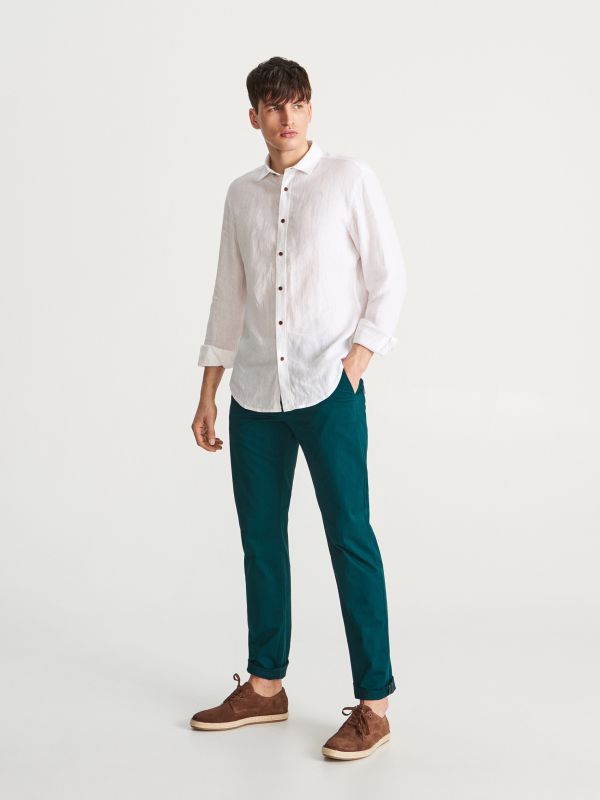 Chino trousers - turquoise - UO001-66X - RESERVED