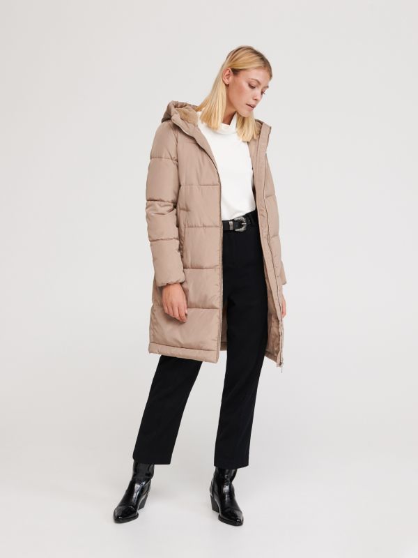 Quilted coat - beige - VT660-80X - RESERVED