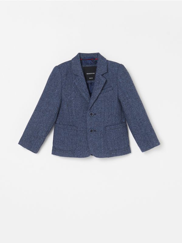 Veste de costume en laine mélangée - Marine - VW992-59M - RESERVED