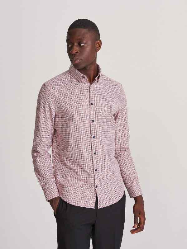 Slim-Fit-Hemd mit Dezentem Print - rot - VX767-33P - RESERVED