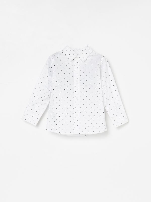Star print cotton shirt - white - WB068-00X - RESERVED