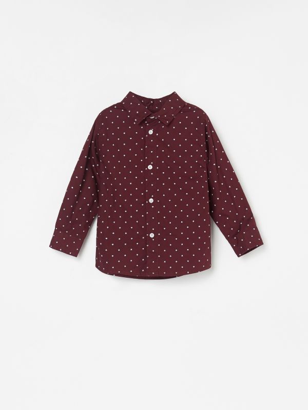 Star print cotton shirt - brown - WB068-83X - RESERVED