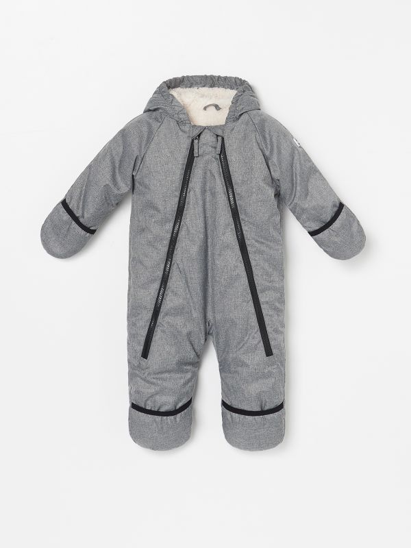 Insulated onesie with hood - grey - WB783-90M - RESERVED