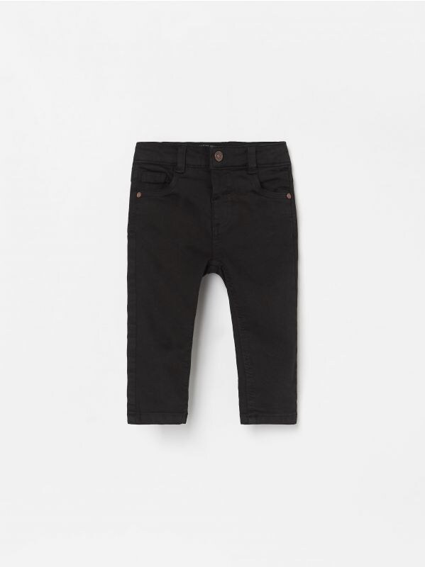 Штани slim fit - чорний - WC585-99X - RESERVED