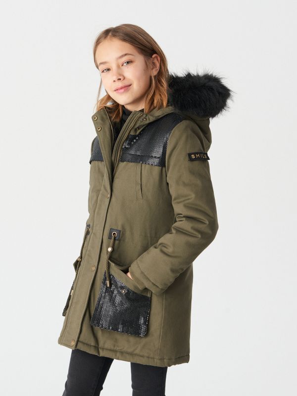 Voodriga parka kapuutsiga - roheline - WD905-87X - RESERVED