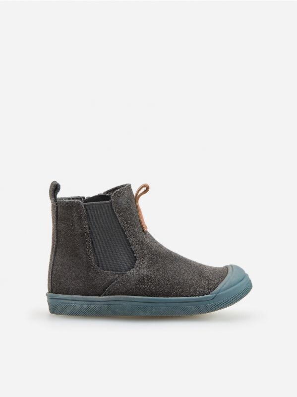 Leder-Stiefeletten - grau - WE433-90X - RESERVED