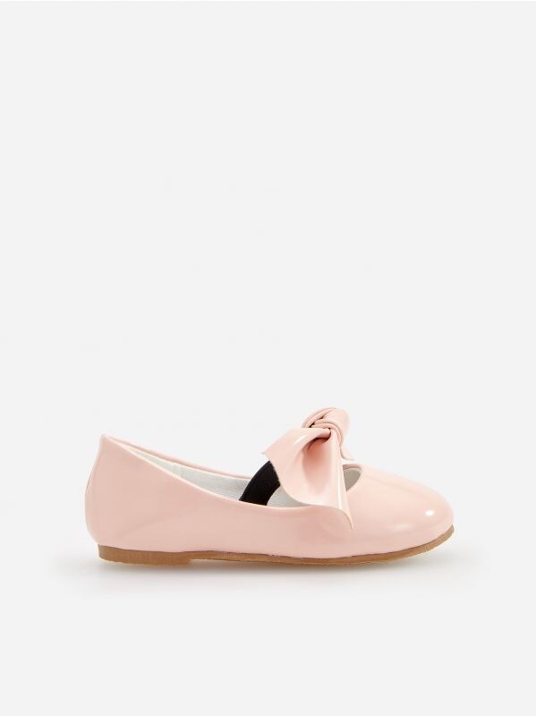 Ballerina shoes with bow - beige - WF033-12X - RESERVED
